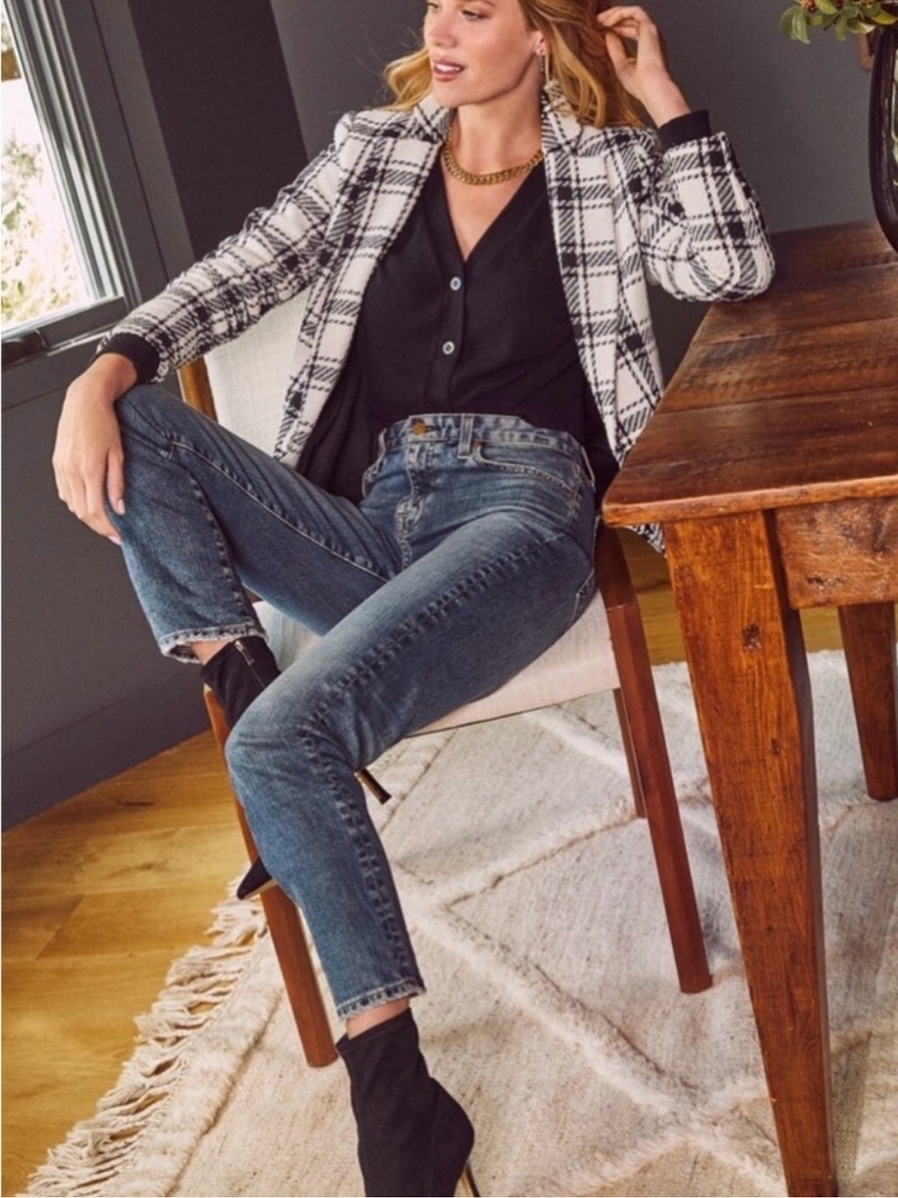 NWT Evereve size XS Kennedy blazer in plaid